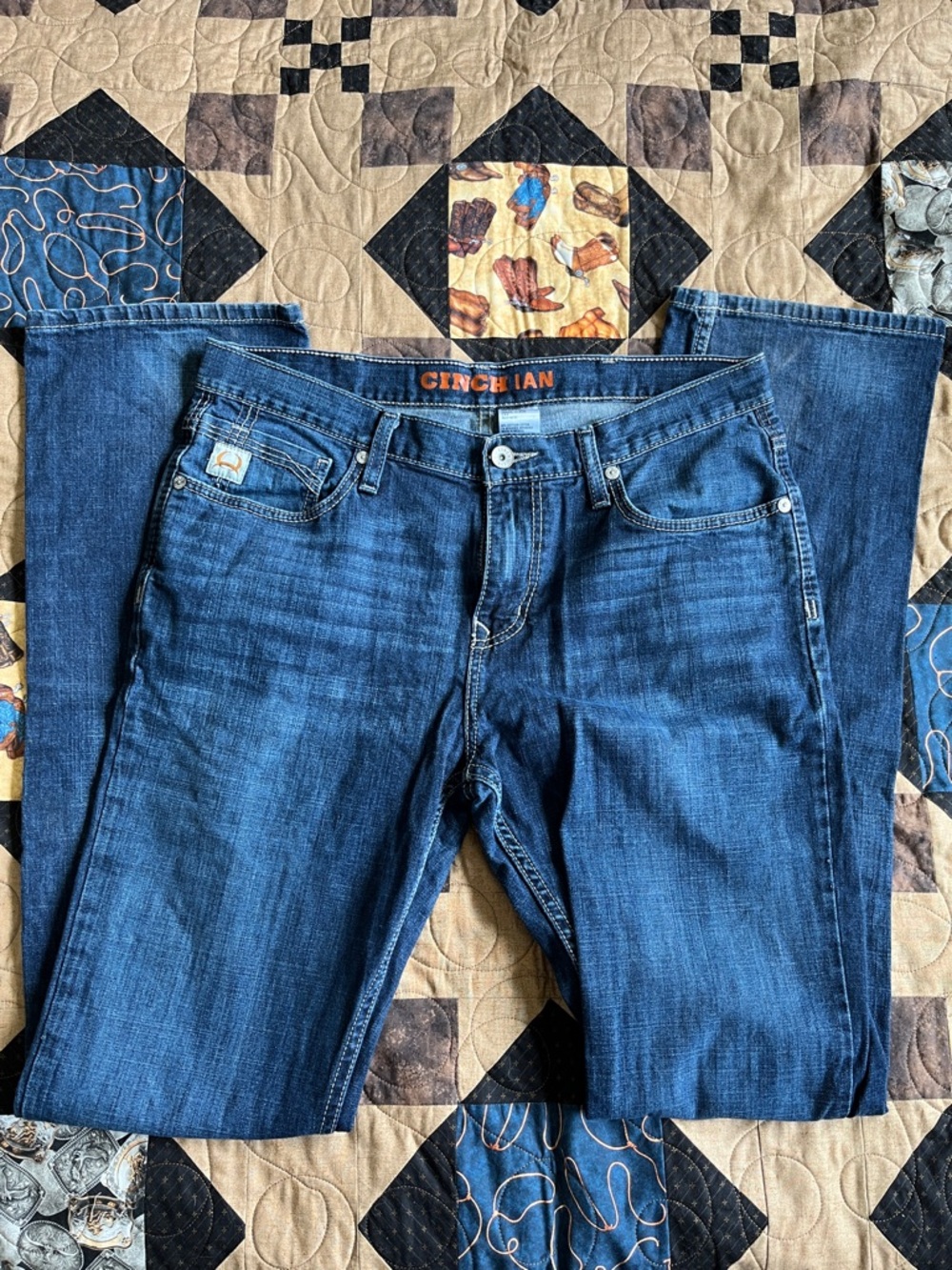 Cinch Men's Dark Blue Straight Leg Jeans